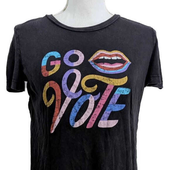 Anthropologie The Art of Anthropologie Super Nice Letters Go Vote T-Shirt - Picture 5 of 9